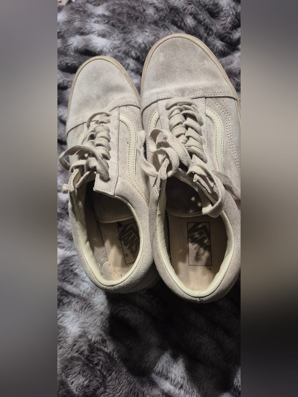 Vans Men’s Old Skool Suede Sneakers in Light Beige